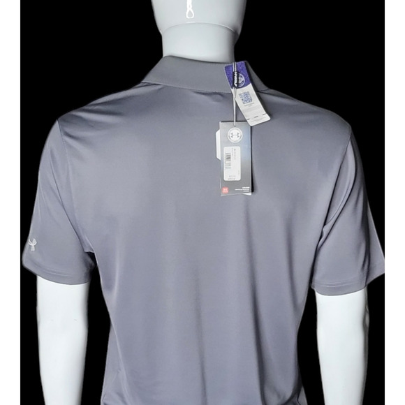 NWT UNDER ARMOUR Notre Dame Fighting Irish Golf Polo Shirt Grey Men’s Size M - Picture 9 of 11